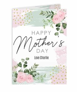 Personalised Happy Mothers Day Abstract Rose Card