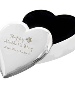 Personalised Happy Mothers Day Heart Trinket Box
