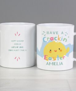 Personalised Have A Cracking Easter Plastic Mug