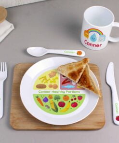 Personalised Healthy Eating Plastic Cutlery