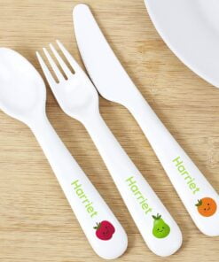 Personalised Healthy Eating Plastic Cutlery