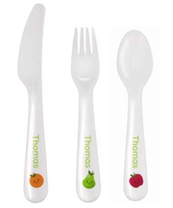 Personalised Healthy Eating Plastic Cutlery