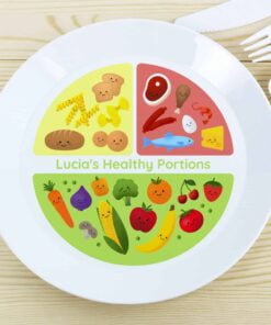 Personalised Healthy Eating Portions Plastic Plate