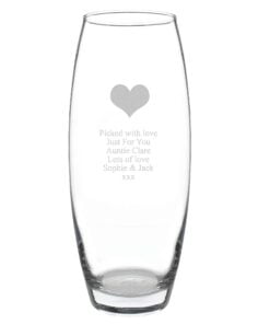 Personalised Heart Bullet Vase