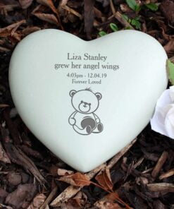 Personalised Teddy Bear Heart Memorial