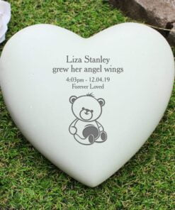 Personalised Teddy Bear Heart Memorial