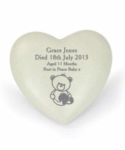 Personalised Teddy Bear Heart Memorial