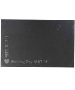 Personalised Heart Motif Slate Placemat