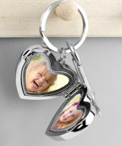 Personalised Heart Photoframe Keyring