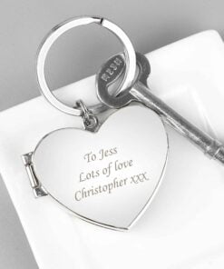 Personalised Heart Photoframe Keyring