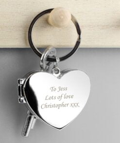 Personalised Heart Photoframe Keyring