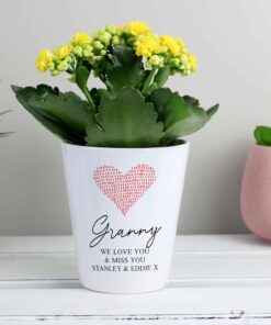 Personalised Heart Plant Pot