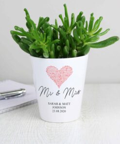 Personalised Heart Plant Pot