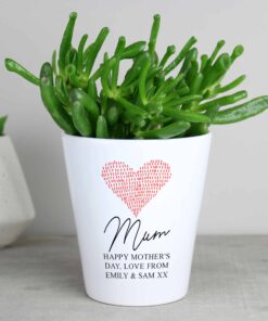 Personalised Heart Plant Pot