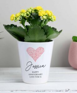 Personalised Heart Plant Pot
