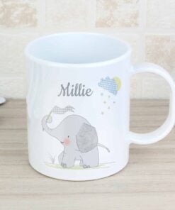 Personalised Hessian Elephant Plastic Mug
