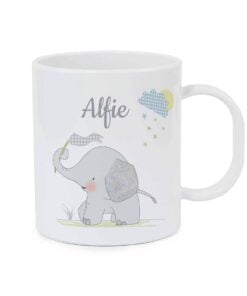 Personalised Hessian Elephant Plastic Mug