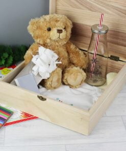 Personalised Hessian Friends Large Wooden Keepsake Box