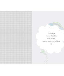 Personalised Hessian Giraffe & Elephant Card