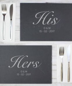 Personalised Slate Table Linen