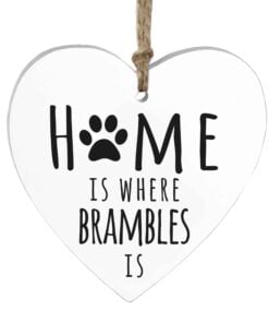 Personalised ‘Home is Where’ Pet Wooden Heart Decoration