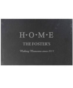 Personalised HOME Slate Rectangle Placemat