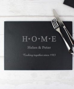 Personalised HOME Slate Rectangle Placemat