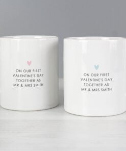Personalised Hubby & Wifey Mug Set