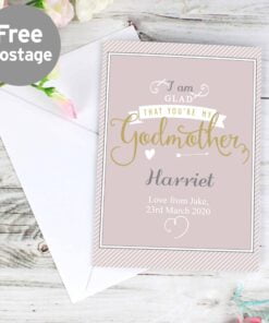 Personalised I Am Glad… Godmother Card
