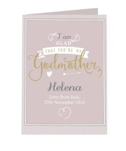 Personalised I Am Glad… Godmother Card