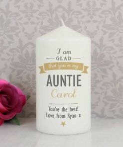 Personalised I Am Glad… Pillar Candle