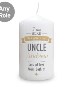 Personalised I Am Glad… Pillar Candle