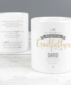Personalised I Am Glad… Godfather Mug