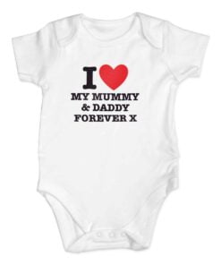 Personalised I HEART 0-3 Months Baby Vest