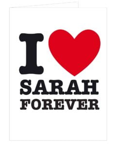 Personalised I HEART Card