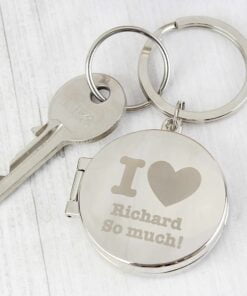 Personalised I heart Photo Keyring