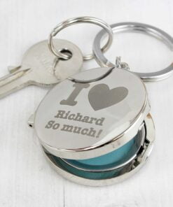 Personalised I heart Photo Keyring
