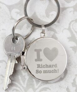 Personalised I heart Photo Keyring