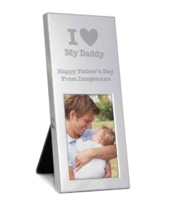 Personalised I Heart Small 2×3 Silver Photo Frame