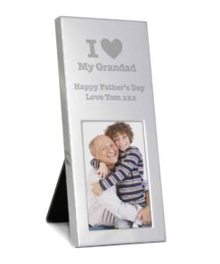 Personalised I Heart Small 2×3 Silver Photo Frame