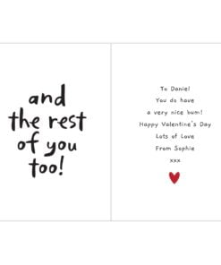Personalised I Like Your Bum Card