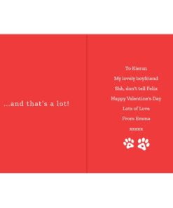 Personalised I love You More than the Cat Card
