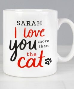Personalised I Love You More Than The Cat Mug