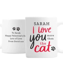 Personalised I Love You More Than The Cat Mug