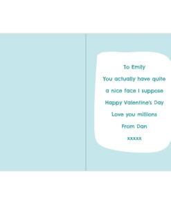 Personalised I Love Your Stupid Face Card