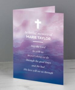 Personalised In Loving Memory Cross Card