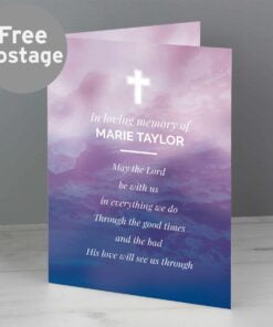 Personalised In Loving Memory Cross Card