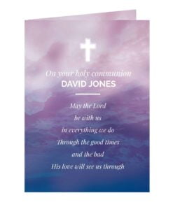 Personalised In Loving Memory Cross Card