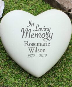 Personalised In Loving Memory Heart Memorial