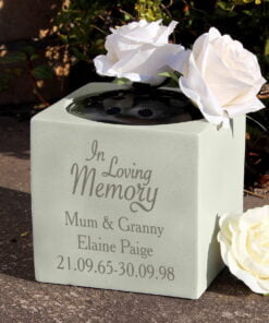 Personalised In Loving Memory Memorial Vase
